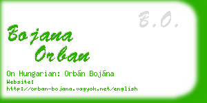 bojana orban business card
