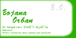 bojana orban business card